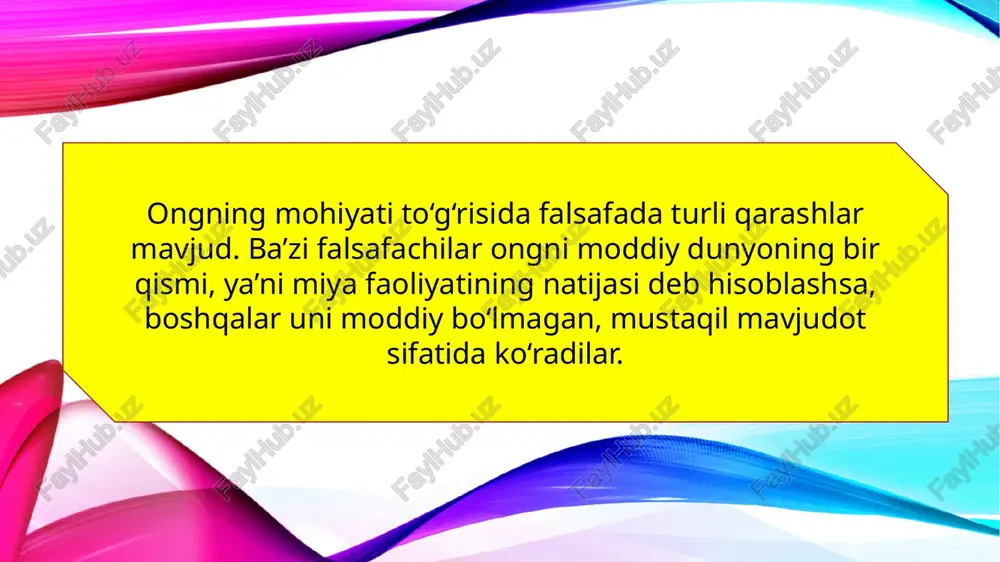 falsafada ong muammosi. ongning mohiyati (taqdimot) - Page 4