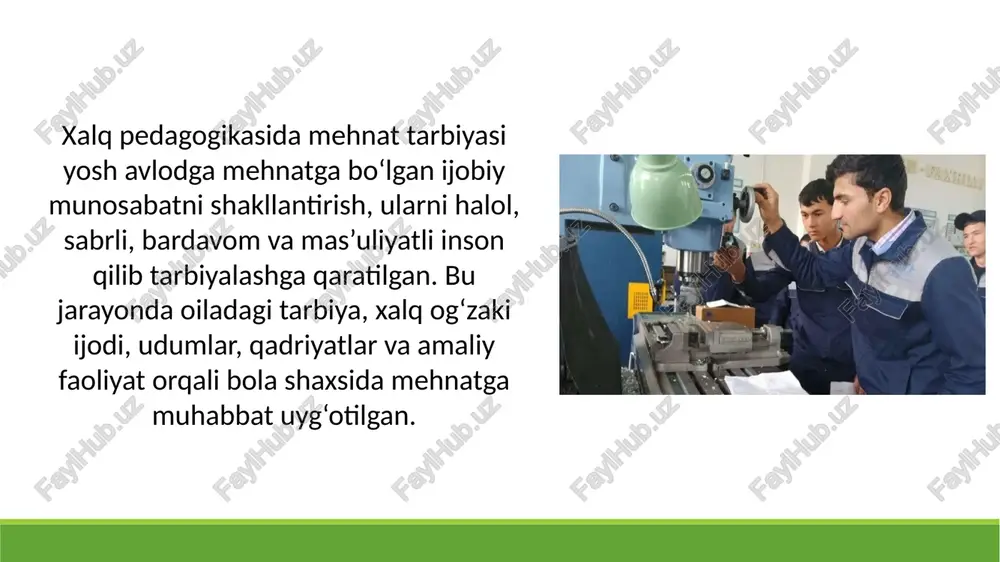 xalq pedagogikasida mehnat tarbiyasi (taqdimot) - Page 4