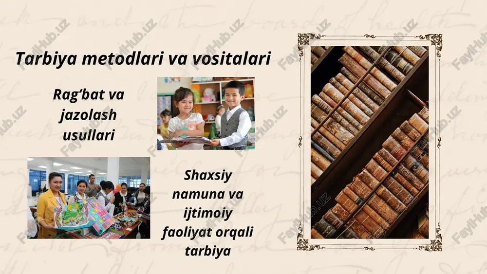 hr va adolat tarbiyachining asosiy qurolidir. shu orqali tarbiya samaradorligi ortadi. arastu (aristotel) “inson tabiatan jamiyat uchun yaratilgan, tarbiya esa uni jamiyatga tayyorlaydi.” e'tiboringgiz uchun rahmat ! image1.jpeg image2.png image3.svg image4.png image5.svg image6.png image7.svg image8.jpeg image9.png image10.svg image11.png image12.svg image13.png image14.svg image15.jpeg image16.jpeg image17.jpeg image18.jpeg image19.jpeg image20.jpeg image21.jpeg image22.png image23.svg image25.svg image24.png image26.png image27.svg image28.jpeg image29.png image30.svg image31.jpeg image32.jpeg image33.png image34.svg image35.jpeg image36.jpeg image37.jpeg image38.jpeg image39.png image40.svg image41.jpeg image42.jpeg image43.jpeg image44.jpeg image46.svg image45.png image47.jpeg image48.jpeg image49.jpeg image50.jpeg image51.png image52.svg a i. vie—_ her me oe — - ee aoe — a tet he alt l be fe or ele ass di j eee a ja jongh a~¢ * se: ae clf a wn hela, ao sath te hea ha ll ode pot a tebe ch tons = e ae enh ae eee of haloes pects cc co mal “es i ess me << a s =| z = —s=ln— wwminews …