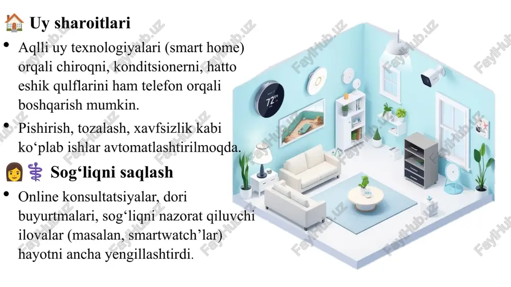 tning jadal rivojlanishi paydo bo‘lgan yili: taxminan 2009–2010 yillarda. tezlik: o‘rtacha 20–100 mbit/s gacha (yuqori tezlikda video ko‘rish, yuklab olish uchun yetarli). kechikish (ping): taxminan 30–50 millisekund (ms). imkoniyatlari: hd sifatli video qo‘ng‘iroqlar va striming (youtube, netflix); ijtimoiy tarmoqlar va mobil ilovalar tez ishlaydi; gps, google maps va boshqa xizmatlar aniq ishlaydi; ko‘pchilik hozirda 4g tarmog‘idan foydalanmoqda. 📶 5g (beshinchi avlod) – kelajak texnologiyalarining asosiy poydevori paydo bo‘lgan yili: 2019-yildan boshlab joriy etila boshlandi. tezlik: 1 gbit/s va undan yuqori (ba’zi joylarda 10 gbit/s gacha). kechikish: atigi 1–10 millisekund – deyarli darhol aloqa! imkoniyatlari:ultra-tez video yuklash va uzatish (8k sifatgacha); avtonom mashinalar (o‘zini o‘zi boshqaruvchi avtomobillar); sun’iy intellekt va iot (internet of things) qurilmalari tez va ishonchli ishlashi; virtual va kengaytirilgan haqiqat (vr/ar) xizmatlari real vaqtda ishlashi. 📊 qisqacha taqqoslama jadvali: 4g bizga yuqori sifatli mobil internetni olib keldi. 5g esa butunlay yangi texnologiyalar uchun eshik ochadi – masalan, aqlli …