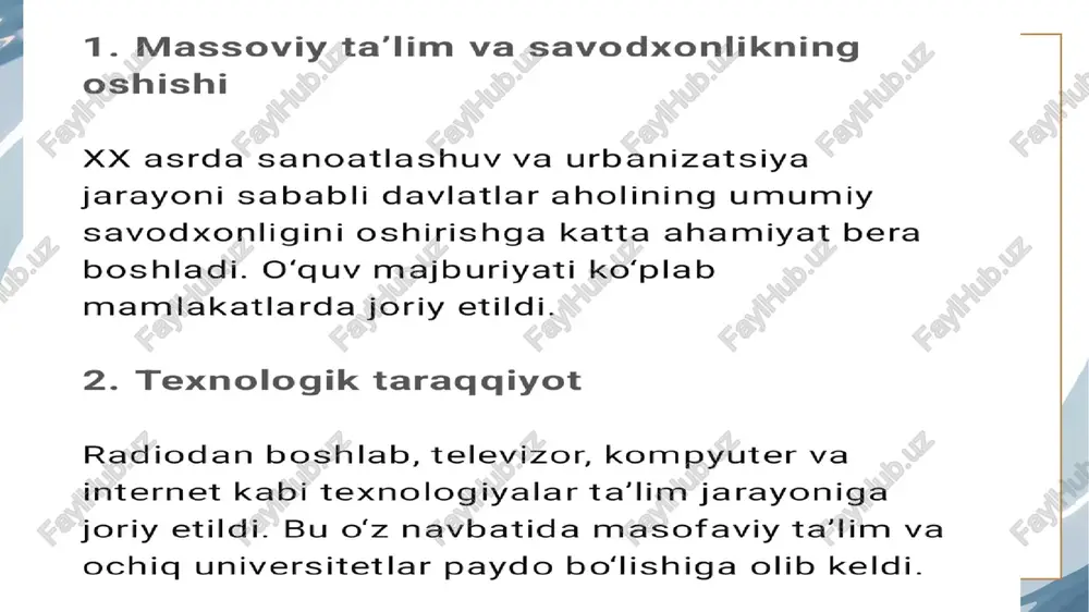 xx asr jahon talimi tizimidagi global tendensiyalar - Page 4