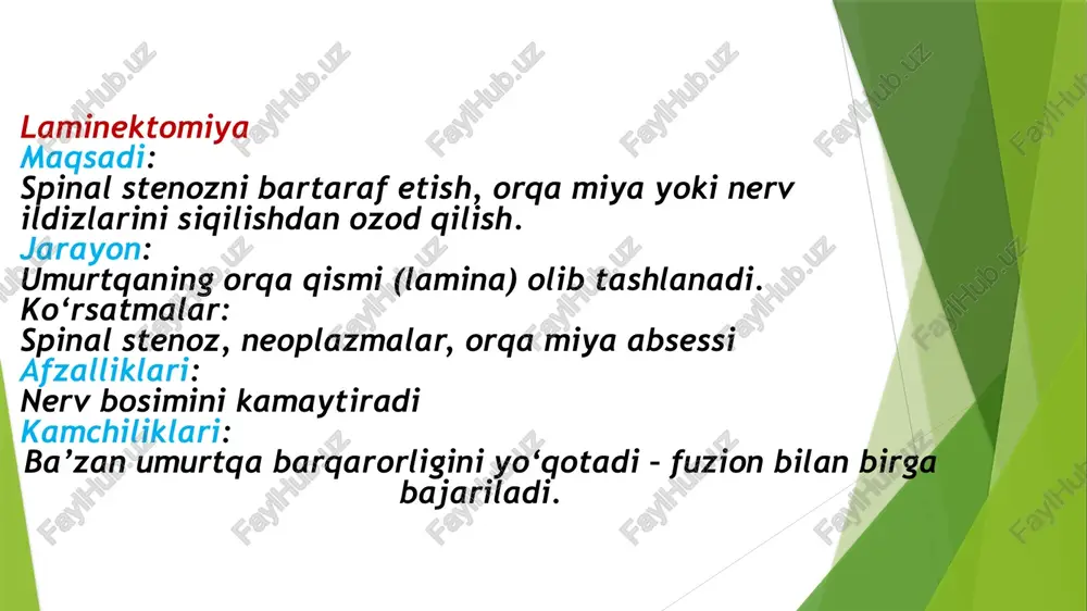 umurtqapogʻonasi patologiyalari operativ davolash - Page 4