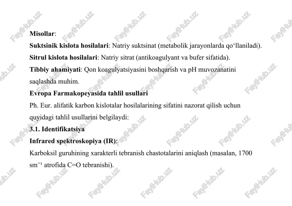 (hplc, gc) va titrimetrik usullar ph. eur. talablariga muvofiqlikni ta’minlaydi. zamonaviy texnologiyalar, masalan, uhplc va ai integratsiyasi, tahlil jarayonlarini yanada samarali qilmoqda, ammo iqtisodiy va texnik cheklovlar hali ham dolzarb muammo sifatida qolmoqda.