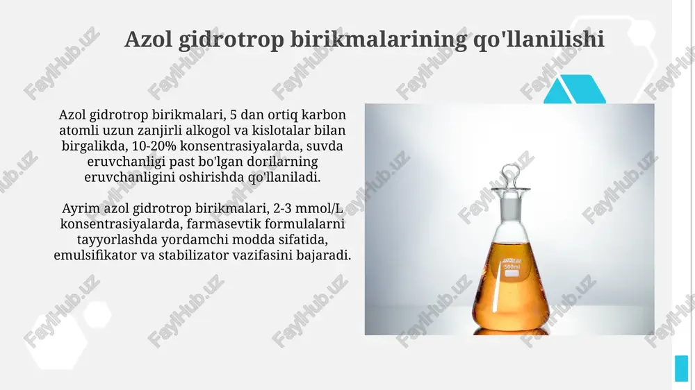 azol gidrotropik birikmalar - Page 4