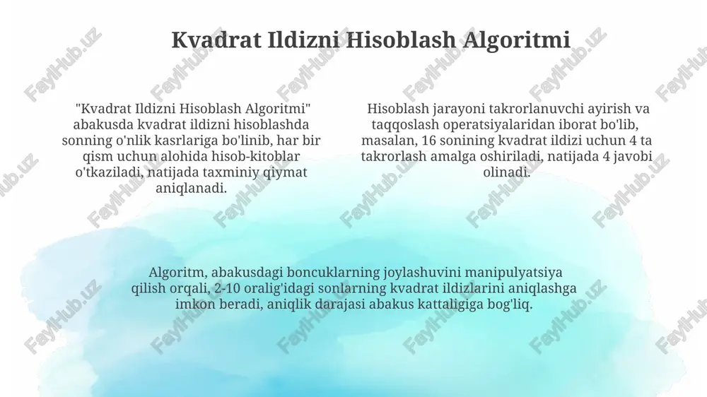 abakusda kvadrat ildizdan chiqarish - Page 4