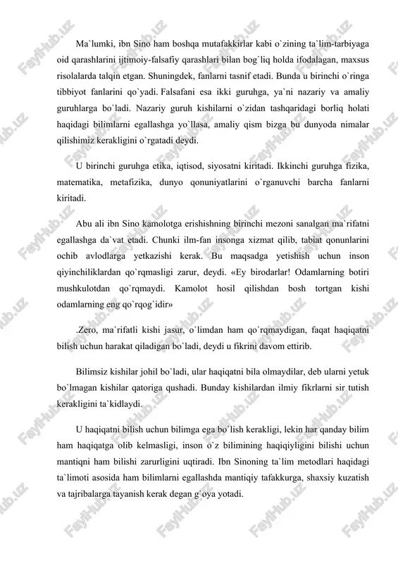 tortilishi va birga o`qitilishi va tarbiyalanishi lozim deb, bolani uy sharoitida yakka o`qitishga qarshi bo`lgan. bolani maktabda jamoa bo`lib o`qishini foydasi quyidagicha ifodalangan: agar o`quvchi birga o`qisa u zerikmaydi, fanni egallashga qiziqish yuzaga keladi, bir-biridan qolmaslik uchun harakat, musobaqalashish istagi rivojlanadi. bularning hammasi o`qishning yaxshilanishiga yordam beradi. o`zaro suhbatda o`uvchilar bir-biriga kitobdan o`qib olganlari, kattalardan eshitganlarini hikoya qiladilar. bolalar birga to`planganlarida bir-birini hurmat qila boshlaydilar, do`stlashadilar, o`quv materiallarini o`zlashtirishda bir-biriga yordamlashadilar, bir-biridan yaxshi odatlarni qabul qiladilar bilim olishda bolalarni maktabda o`qitish zarurligini qayd etar ekan, ta`limda quyidagi tomonlarga rioya etish zarurligini ta`kidlaydi: bolaga bilim berishda birdaniga kitobga band qilib qo`ymaslik; ta`limda yengildan og`irga borish orqali bilim berish; olib boriladigan mashqlar bolalar yoshiga mos bo`lishi; o`qitishda jamoa bo`lib maktabda o`qitishga e`tibor berish; bilim berishda bolalarning mayli, qiziqishi va qobiliyatini hisobga olish; o`qitishni jismoniy mashqlar bilan qo`shib olib borish bu talablar hozirgi davr ta`lim tamoyillariga ham mos kelishi bilan qimmatlidir. yuqoridagi masalalarga …