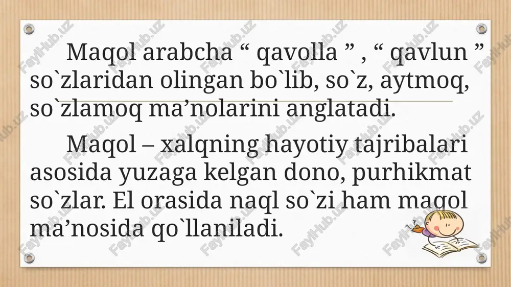 ndoshlar takrorlanadi va soʻzlar ritm, urgʻular bilan tez aytiladi. mas., besh mis barkash, besh mis barkashning ichida besh ming mis barkash. tez aytishda har bir tovush oʻz oʻrnida toʻgʻri, ravon talaffuz etilishi shart. tovushlar talaffuzida yanglishgan tomon (kishi) yengilgan hisoblanadi. oʻtmishda katta yoshdagi odamlar ham oʻtirishlarda, toʻylarda tez aytishda musobaqalashib, madaniy hordiq olganlar. keyinchalik, asosan, bolalar repertuariga aylangan. tez aytishlar bolalarning fikrlash qobiliyatini, soʻz boyligini oshirishga va nutqining ravon boʻlishiga xizmat qiladi ahmad aka rahmat akani ko‘rdi. ali, vali, g‘ani, sayfi, said qani? asad asil asal saqlaydi. bashar hasharga shoshar, yashnar hasharda bashardan oshar. bedarak bedana bedazorda bedor bo‘ldi. bir burun ko‘rdim burunnan burun, eshikdan chiqdi burunnan burun bir juft cho‘p ko‘pmi, qo‘sh juft cho‘p ko‘pmi? boqi boqqa, soqi toqqa bordi. boqi botir buzoq boqar. boqi quritgan qoqi qoq quruq qoqi. boshqotirma boltavoyning boshini qotirdi. bu bo‘ri bo‘z bo‘rimas chiyabo‘ri. bulturgi burgutni bugun urgutda ko‘rdim. chinoz jiydazori chindan chilonzor chinorzoridan …