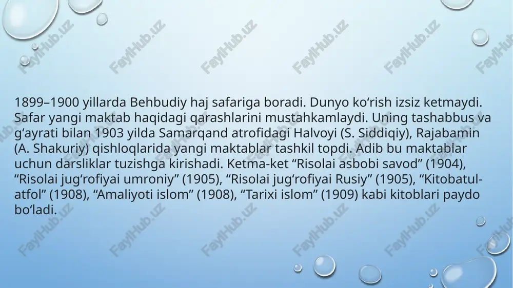„yoshlik“ jurnali, 1990-yil, 1-son. aliev a. mahmudxoʻja behbudiy. t., 1994. www.ziyonet.uz www.wikipedia.uz e`tiboringiz uchun rahmat 😊 image3.png image4.jpeg image5.png image1.png patapansra cap kunmnarypron oxuanaphnirstn (us, typommanad, whe ba- ail ‘ymra capo a7cak, aukapkg ‘ompynouapnex rapakkit stapmua ba sum 7a, ‘avsyoans fa o6pya 8a phbok roliap. yx, xosuprat xonunenara nanom atcak, niu pa pyuera sy71a7 ba mokckothat ar ook hachgans oynwannyp, maxeyara box6yp0t /docprops/thumbnail.jpeg “ on moti abun "hutoron e's mio”