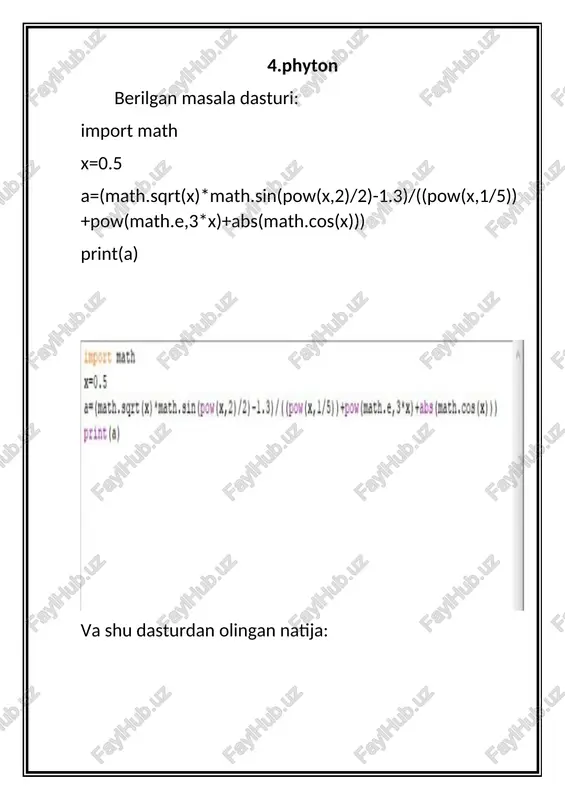 chiziqli jarayonlarni tashkil etish (algoritm va dastur) - Page 4