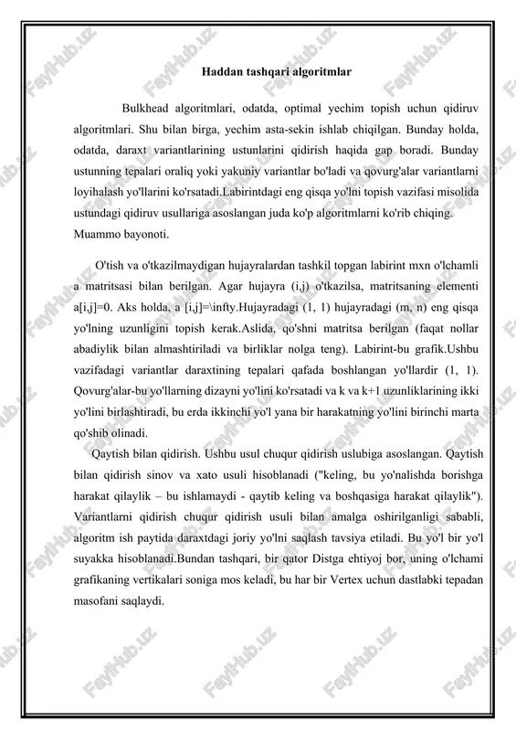 biri sifatida grafdan uchni olib tashlash amalini keltirsa bo‘ladi. bu amalni qo‘llash berilgan grafning uchlari to‘plamidan birorta element yo‘qotishni (olib tashlashni) anglatadi. natijada uchlari soni bittaga kamaygan yangi graf hosil bo‘ladi. albatta, bu amalni uchlari soni ikkitadan kam bo‘lmagan graflar uchun qo‘llash mumkin bo‘lib, uni bajarish jarayonida olib tashlanayotgan uch bilan birgalikda shu uchga insident bo‘lgan barcha qirralar (yoylar) ham olib tashlanadi. eng sodda amallar qatoriga grafdan qirrani (yoyni) olib tashlash amalini ham kiritish mumkin. bu amalga ko‘ra berilgan grafning qirralari (yoylari) to‘plamidan birorta element yo‘qotiladi (olib tashlanadi). berilgan grafdan qirrani (yoyni) olib tashlayotganda shu qirraga (yoyga) insident uchlarni grafda qoldirish ham yo‘qotish ham mumkin. bu yerda vaziyatga qarab ish yuritiladi. agar g graf karrali qirralarga ega bo‘lmasa, u holda uchlari g grafning barcha uchlaridan iborat bo‘lgan shunday yagona g graf mavjudki, g grafdagi barcha juft uchlar faqat va faqat g grafda qo‘shni bo‘lmagandagina qo‘shnidir. bunday g graf berilgan g …