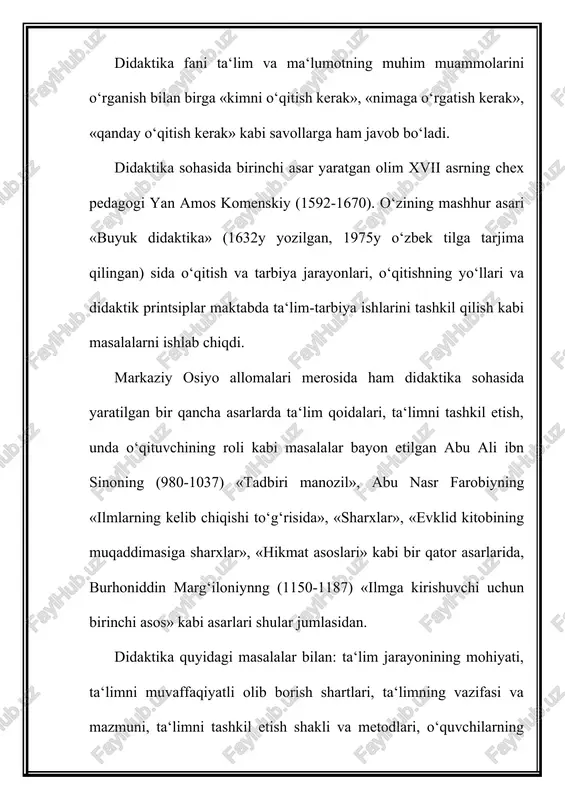 masa o‘quvchining mustaqil, erkin va ijodiy fikrlashga o‘rgatib bo‘lmaydi. 4) boshlang‘ich sinf o‘qituvchilarini «kadrlar tayyorlash milliy modeli» talablari asosida tayyorlash. ularni yuqori professional qobiliyatga ega, bilimdon, pedagogik mahoratli bo‘lishlariga erishish. adabiyotlar ro'yxati. i. a. karimov. yuksak ma`naviyat engilmas kuch. t. sharq 2008. 2. i. a. karimov. barkamol avlod o’zbekiston taraqqiyotining poydevori. t. 1997. 3. kadrlar tayyorlash milliy dasturi t. 1997. 4. ochilov m. oliy maktab pedagogikasi.t. 2008. 5. ochilov. m. muallim qalb me`mori. t. 2003. 6. munavvarov. pedagogika. t. o’qituvchi 1996. ta’lim jarayonlari va ularni amalga oshirish shartlarini ta’riflash va tushuntirish ta’lim jarayonini yanada mukammal h tashkil etish, ta’lim tizimlari va texnologiyalarini ishlab chiqish ta’lim jarayoni uchun xos bo’lgan umumiy — qonuniyatlarni aniqlash, omillarini tahlil qilish va ta’riflash - ta’lim jarayoni uchun hos bolgan umumiy gonuniyatlarni aniqlash, omillarini tahlil qilish va ta riflash; - ta’lim jarayonini yanada mukammal tashkil etish, ya’ni, ta’lim tizimlari va texnologiyalarini ishlab chiqish; - ta’lim jarayonlari …