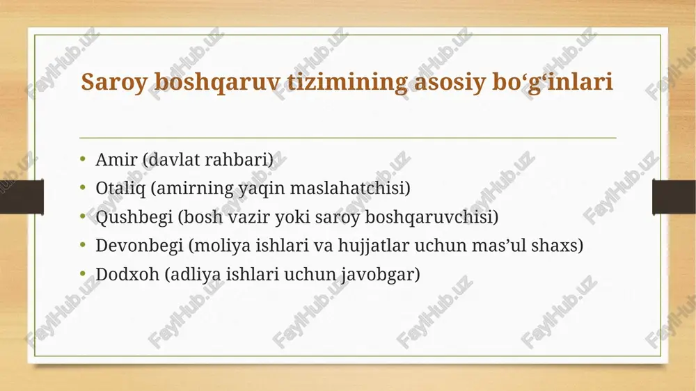 buxoro amirligi dasaroyun vonlari va mansablari - Page 4