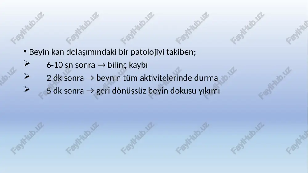bulantı, kusma horizontal nistagmus üst ekst göre alt ekst dokunma, vibrasyon ve pozisyon hissinde azalma karşı tarafta horner sendromu ağrı ve ısı duyusunda azalma anterior i̇nferior serebellar arter nistagmus vertigo bulantı, kusma tinnitus ataksi aynı tarafta fasyal duyunun bozulması karşı tarafta ağrı ve ısı duyusunda azalma vertebral arter karşı tarafta ağrı ve ısı duyusunda azalma taktil ve prorioseptif duyu kaybı hemiparezi aynı tarafta fasial ağrı ve hissizlik horner sendromu, pitosis, terlemede azalma ataksi dilin paralizisi vokal kord zayıflığı hıçkırık basiller arter serebellar ve kranial sinir anormallikleri ile birlikte bilateral bulgular koma kuadripleji prognoz aşamalı olarak; flasdisite  spastisite  normal tonus tam paralizi  sinerji  i̇stemli hareket proksimal fonksiyonlar distalden önce alt ekstremite üst ekstremiteye göre daha erken geri döner. en iyi fonksiyonel geri dönüş ilk 6 ayda oluşur. fonksiyonel geri dönüş 2 yıl süreyle devam eder. nöralplasti̇si̇te nöroplastisite, beynin kendini yeniden şekillendirme yeteneğidir (reorganizasyon). i̇nme sonrası; beyindeki latent …