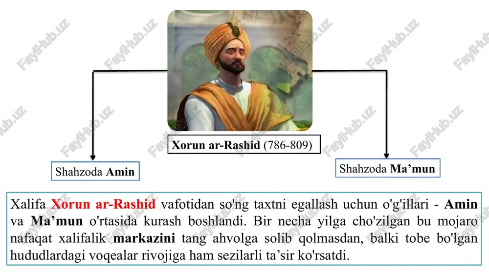 i abdulmalik ii ibn nuh buxoro taxtiga o'tirdi. mahmud intiqom bahonasida bektuzin va foyiqqa qarshi qo'shin tortib butun xurosonni bosib oldi. abdulmalik ibn nuh qo'lida faqat movaraunnahr qoldi. ko'p o'tmay qoraxoniylar xoni nasr iloqxon buxoroni zabt etdi. amir xonadoni asirga olindi. somoniylar davlati tugatildi. amir oliy dargoh devon shayxulislom davlat xazinasi vazirlik devoni davlat ishlari nazorati davlatlararo munosabat harbiy ishlar qozilik devoni pochta aloqalari xizmati bozor, savo-sotiq ishlari davlat mulklari devoni vaqf devoni shaharlarda hunarmandchilik korxonalari, karvonsaroy, bozorlar doimiy ishlab turgan. shahar maqomiga ega bo'lish uchun kamida 32 xil kasb-hunar turlari faoliyat yuritishi kerar edi. qishloqda mahsuloilaridan ishlov berish yo'li bilan har xil matolar ishlab chiqara boshladi. zandana qishlog'ida sifatli, tilla rang «zandanachi» deb atalgan bo'z to'qish, samarqanddagi vador qishlog'ida chiroyli, yumshoq, pishiq «vodoriy» deb nomlangan matolar tayyorlangan. bu yerdagi to'qilgan matodan mamlakatning oliy amaldorlari ham kiyim tiktirishda foydalanganlar. metall ishlash, nodir metallardan, chunonchi, oltin, kumush, mis va boshqa ma’danlardan …