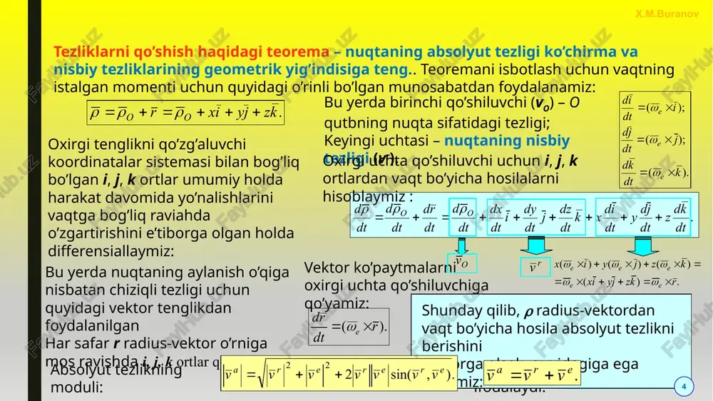 ugta atrofidagi harakati).
