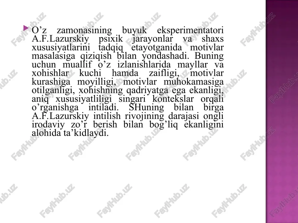 sh motivi bo’lib, bunday nazariyaning asoschilari amerikalik olimlar d. makklelland, d. atkinson va nemis olimi x. xekxauzenlar hisoblanadi. ularning fikricha, odamda turli ishlarni bajarishini ta’minlovchi asosan ikki turdagi motiv bor: muvaffaqiyatga erishish motivi hamda muvaffaqiyatsizliklardan qochish motivi. odamlar ham u yoki bu turli faoliyatlarni kirishishda qaysi motivga mo’ljal qilishlariga qarab farq qiladilar. masalan, faqat muvaffaqiyat motivi bilan ishlaydiganlar oldindan ishonch bilan shunday ish boshlaydilarki, nima qilib bo’lsa ham yutuqka erishish ular uchun oliy maqsad bo’ladi. ular hali ishni boshlamay turib, yutuqni kutadilar va shunday ishni amalga oshirishsa, odamlar ularning barcha harakatlarini ma’qullashlarini biladilar. bu yo’lda ular nafaqat o’z kuch va imkoniyatlarini, balki barcha tashqi imkoniyatlar - tanish-bilishlar, mablag’ kabi omillardan ham foydalanadilar. masalan, ular birinchilardan farqli, ishni boshlashdan avval nima bo’lsa ham muvafikiyatsizlikka duchor bo’lmaslikni o’ylaydilar. shu tufayli ularda ko’proq ishonchsizlik, yutuqka erishishga ishonmaslik, pessimizmga o’xshash holat kuzatiladi. shuning uchun bo’lsa kerak, oxir-oqibat ular baribir muvaffiqiyatsizlikka uchrab, «o’zi sira omadim …