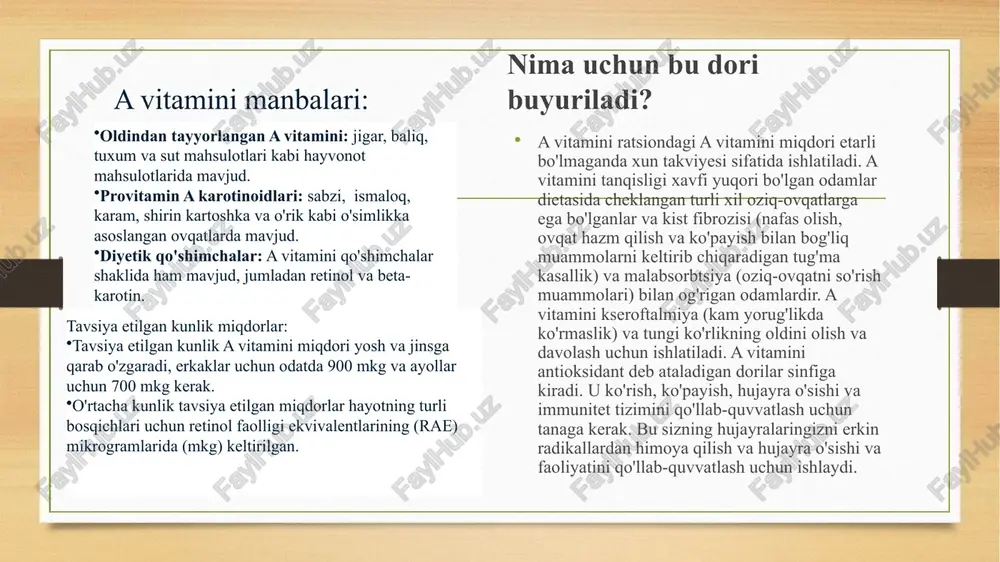 avolashda yordam beradi. vitamin b6 piridoksin sifatida ham tanilgan b6 vitaminiko'p tana funktsiyalari uchun hal qiluvchi suvda eriydigan vitamin. u miya salomatligi, metabolizm, qizil qon hujayralari ishlab chiqarish va neyrotransmitter sintezida muhim rol o'ynaydi. siz b6 vitaminini oziq-ovqat manbalari yoki qo'shimchalar orqali olishingiz mumkin, chunki tanangiz uni ishlab chiqara olmaydi. farmakodinamikasi b6 vitamini (piridoksin) suvda eriydigan vitamin bo'lib, izoniazid (izonikotinik kislota gidrazid, inh) olganlarda b6 vitamini etishmovchiligi va periferik neyropatiyaning oldini olish va davolashda qo'llaniladi. b6 vitamini sistolik va diastolik qon bosimini sezilarli gipertenziya bilan og'rigan bemorlarning kichik guruhida pasaytiradi. gipertenziya ateroskleroz va yurak-qon tomir kasalliklari uchun yana bir xavf omilidir. yana bir tadqiqot piridoksin gidroxloridning adp yoki epinefrin bilan bog'liq trombotsitlar agregatsiyasini inhibe qilishini va umumiy xolesterin darajasini pasaytirishi va hdl-xolesterin darajasini yana kichik bir guruh sub'ektlarda ko'rsatdi. vitamin b6, piridoksal 5'-fosfat shaklida, faollashtirilgan trombotsitlar tomonidan madaniyatda tomir endotelial hujayralarini shikastlanishidan himoya qilishi aniqlandi. endotelial shikastlanish va disfunktsiya ateroskleroz …