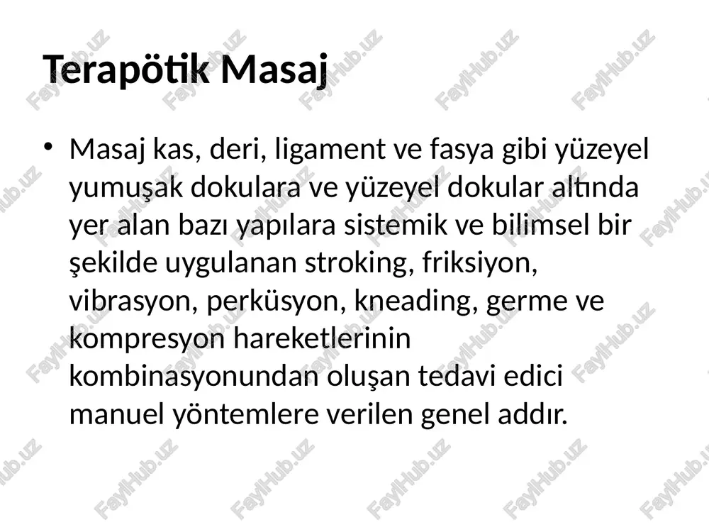 k menstural kramplar premenstural sendrom pulmoner problemler astım bronşit ortopedik problemler paratenonitis epikondilit shin split skolyoz yumuşak doku problemleri sprain strain psikolojik problemler travma sonrası stres bozukluğu uyku bozukluğu anksiyete stres depresyon kontraendi̇kasyonlar hastanın kullandığı ilaçlar varsa, ilaçların masaj ile etkileşiminden emin olunmalıdır. ateş, bulantı, letarji ile seyreden enfeksiyonlarda tanı konana kadar masaj yapılamamalıdır. lokal ve genel kontraendikasyonlar olarak ikiye ayrılır. kontraendikasyonlar lokal genel akut inflamatuar artrit, ra, sistemik lupus, reiter sendromu i̇lk yardım gerektiren ani durumlar; anafilaksi, epileptil kriz, pnömotoraks, mi, senkop akut nevrit apandist anevrizma i̇lerlemiş böbrek yetmezliği duyu bozukluğu anemi ektopik komplikasyonlu diyabet i̇leri derecede varis hemofili açık yara yüksek ateş lokal deri iritasyonu hemoraji periferik nöropati ciddi ateroskleroz yeni yanık sistemik enfeksiyon hastalık şüpheli şişlik stabil olmayan hipertansiyon dikkat edilmesi gereken durumlar uyarılar akut disk hernisi kronik diyare akut inflamatuar durumlar endometriozis yağlayıcılara karşı alerji flask paralizi enjeksiyon sahası eklem instabilitesi, mobilitesi mastit gode bırakan ödem …