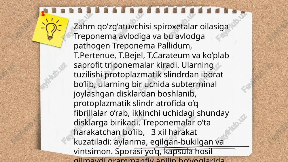 , jiddiy asoratlarga olib kelishi mumkin. ayollarda bepushtlik, tos a'zolari yallig‘lanishi va homiladorlik paytida muammolar yuzaga kelishi ehtimoli bor. erkaklarda esa epididimit (urug’ yo’llari yallig‘lanishi) va prostatit rivojlanishi mumkin. xlamidiozga yiliga millionlab yangi holatlar tashxis qilinadi. juda ko‘p hollarda bu kasallik yoshlarda 15-24 yosh oralig‘ida uchraydi. kasallikni aniqlash uchun laborator tekshiruvlar talab etiladi va antibiotiklar bilan davolash mumkin. profilaktika choralari o‘zaro mas'uliyat va himoyalanadigan aloqalarga tayanadi. ... t.me/slaydai_bot xlamidioz infeksiyasining tashxisi asosan laboratoriya tahlillari yordamida amalga oshiriladi. qon yoki siydik namunalari o'rganiladi, ammo ko'pincha polimeraza zanjir reaktsiyasi (pcr) testlari qo'llaniladi. ushbu test xlamidiyani aniqlashda juda aniq va ishonchli hisoblanadi. shuningdek, vaginal yoki uretral surtma namunalaridan foydalanish mumkin. klinik ko'rinishlariga asoslanib, ba'zi hollarda shifokor tashxisni klinik belgilar asosidagi baholash orqali boshlashi mumkin. xlamidioz ko'pincha asimptomatik bo'lib, 70-80% ayollarda va 50% erkaklarda hech qanday simptomlar paydo bo'lmasligi mumkin, shuning uchun test qilish juda muhimdir. ... t.me/slaydai_bot 10. mikoplazmoz kasalligi va uning qo‘zg‘atuvchilari …