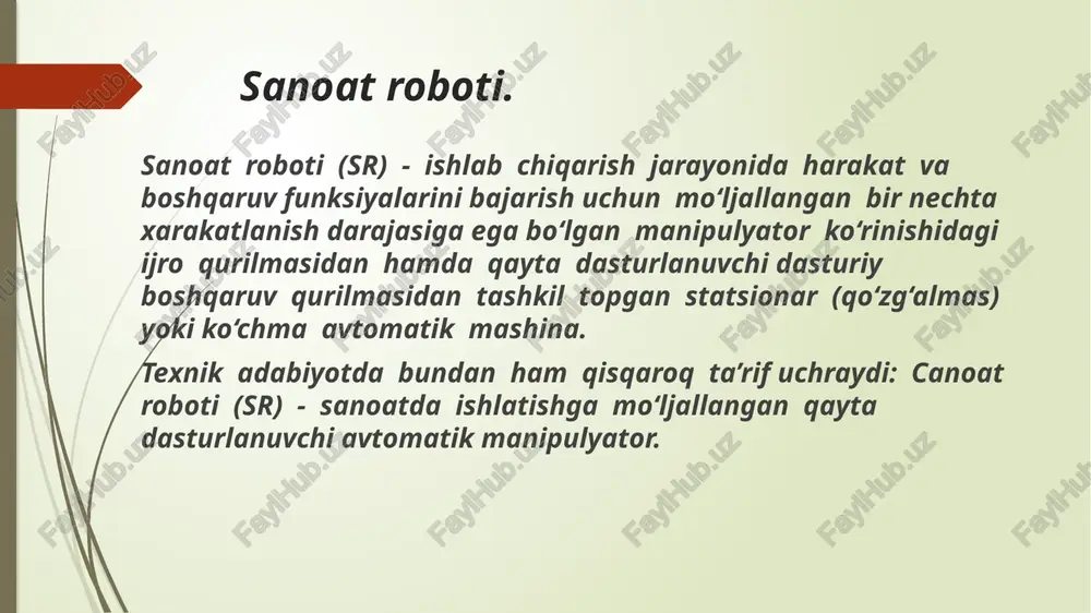 sanoatrobotlarining tavsiflanishi va elektryuritmalari - Page 4