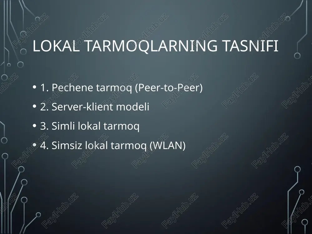 lokal tarmoqlarning turlari - Page 4
