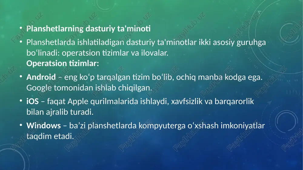planshetlarning dasturiy ta’minoti - Page 4