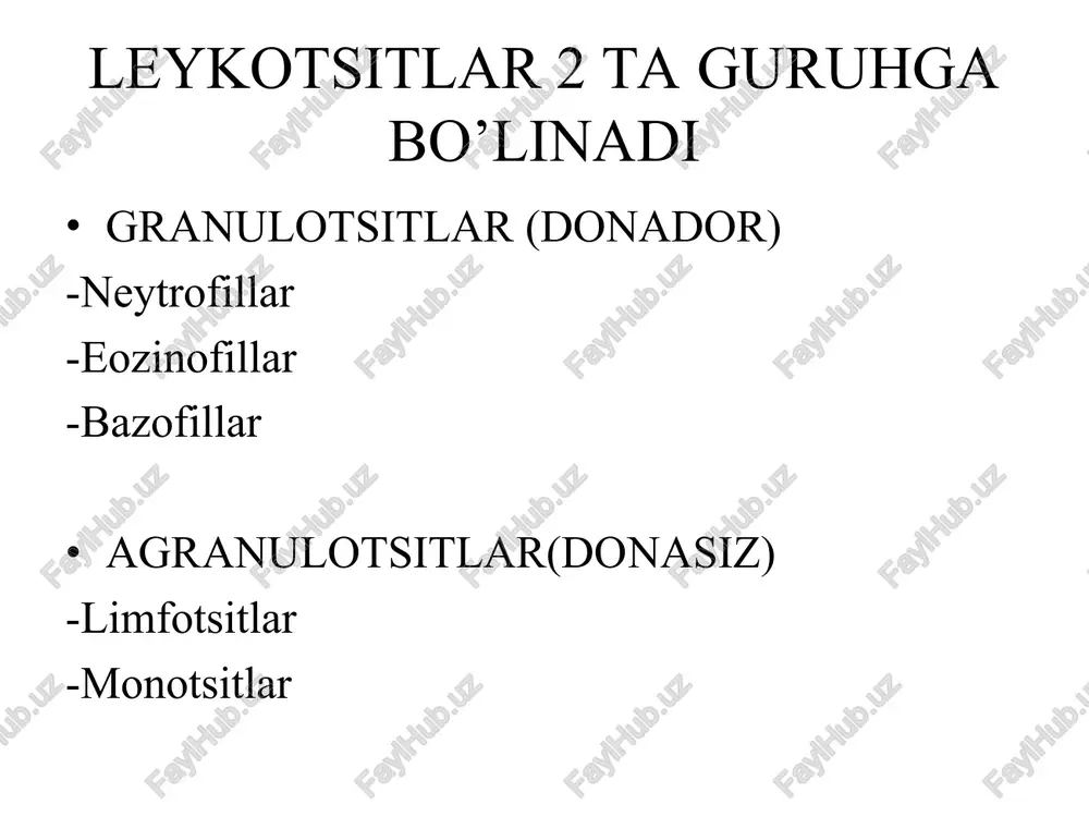 adf txa2 serotonin adrenalin pgi2 pgi2 no no trombotsit + + sujenie sosudov ctadii sosudisto-trombotsitarnogo gemostaza tomirlarning jarohatlanishi kollagen tolalarning ochilishi trombotsitlarning adgeziyasi glikoproteid yordamida (faktor villebranda) trombotsitlarning agregatsiyasi adf adrenalin txa2 serotonin tomirlarning torayishi oq tromb xosil bo'lishi + + koagulyatsion gomeostaz qonning ivishi plazma omillarining birin ketin faollashuvi va komplekslar hosil bo’lishi bilan boruvchi fermentativ jarayon. qon ivishining ahamiyati shundan iboratki, bundan eruvchan fibrinogen oqsili erimaydigan fibringa o’tadi. natijada fibrinli tromb hosil bo’ladi plazma faktorlari: i-fibrinogen. ii-protrombin. iii-tromboplastin iv-kalsiy ionlari. v-proakselerin. vi-v-aktiv holati. vii- prokonvertin viii-antigemofilik globulin a. ix-antigwmofilik globulin b (krismas faktori). x-styuart-prauer faktori xi- problastinni otmishdoshi. xii-xageman faktori xiii-fibrinni stabillovchi faktor. xiv-fletchar faktori. xv-futdjerald, flojek, vilyams faktori. * koagulyatsion gemostaz fazalari: i faza – to’qima va qon protrombinazasi murakkab kompleksining hosil bo’lishi. ii faza –protrombindan trombin hosil bo’lishi. iii faza - fibrinogendan fibrin hosil bo’lishi. qon ivish jarayoni ( moravits bo'yicha 1905) fg (i) fm (ia) …