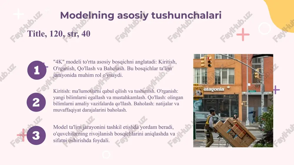 kelajakdagi istiqbollari texnologik integratsiya, virtual va kengaytirilgan haqiqat, shaxsiylashtirilgan yondashuvlar ta'limda inqilob qilish imkoniyatlarini kengaytirdi. bu istiqbolda ta'lim sifatini oshirishda muhim rol o'ynaydi. xulosa 4k modeli ta'lim sifatini yaxshilash va yangi imkoniyatlar yaratishda muhim qadam bo'ldi. kelajakda texnologiyalar bilan hamkorlikda yanada rivojlanadi. modelning samaradorligini baholash baholashning ahamiyati modelning samaradorligini to'g'ri baholash ta'lim muvaffaqiyatini aniqlash, o'qituvchilar va o'quvchilarga fikr-mulohaza berish va rivojlanishni ta'minlash uchun muhimdir. baholash usullari va mezonlari testlar, loyiha ishlari, monitoring, suhbatlar kabi usullar bilan baholanadi. o'qish natijalaridagi o'zgarishlar va qoniqish mezonlar sifatida olinadi. rivojlantirish usullari modelni rivojlantirishning asosiy yo'nalishlari innovatsion yondashuvlar, metodologiyalar va texnologiyalarni o'z ichiga oladi. bu yondashuvlar yordamida ta'lim jarayonini samarali va moslashuvchan qilish mumkin. innovatsion yondashuvlar va metodologiyalar rivojlantirish jarayonida ehtiyojlar, texnologik imkoniyatlar, moslashuvchanlik va doimiy baholash muhim. bu jihatlar ta'lim modelining samaradorligini oshirishga xizmat qiladi. rivojlantirishda e'tibor beriladigan jihatlar tashqi tajribalar, xalqaro hamkorlik va tadqiqotlar orqali ta'lim modellari takomillashtiriladi. bu usullar ta'lim sifatini oshirish …