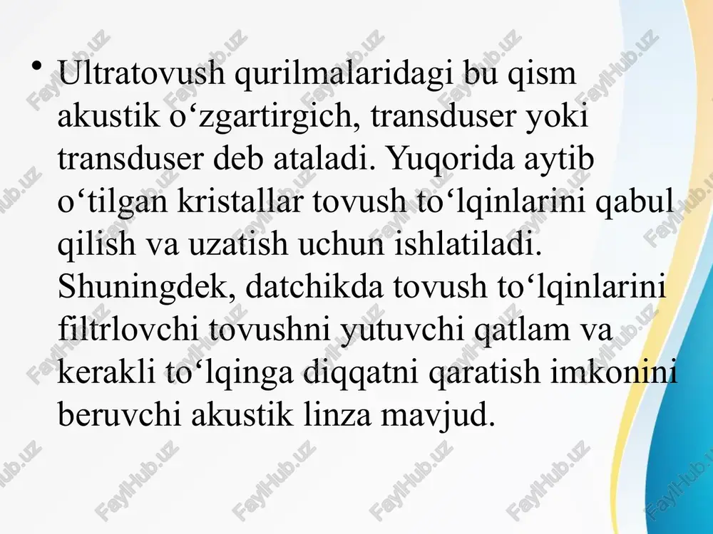 ultratovushni olish va uni tibbiyotda qo’llanilishi - Page 4