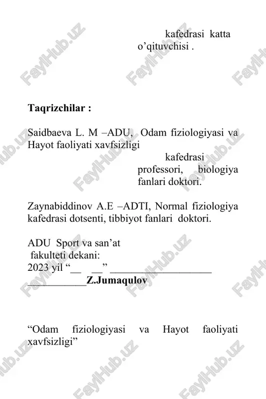 arini harakatlantirishi bo‘yicha mexanik ishni bajarishi uchun faollashtirilishi kerak. ishni amalga oshirish uchun energiya sarf qilinishi zarur. odam organizmidagi energiya - bu, biokimyoviy reaksiyalaming natijasi hisoblanadi. mexanik nuqtai nazardan, odam, kelib chiqishi biologik bo‘lgan energiyaning ich manbaiga ega bo‘lgan tizim hisoblanadi. mushaklar zaruriy ketma-ketlikda va ma’lum bir kuchanishlar bilan qisqarishlari va natijada harakatning talab qilinadigan samarasini yaratishi uchun ulami boshqarish kerak, buni bosh miya va asab tizimi amalga oshiradi, ulaming funksiya qilishi biologik tabiatga ega. bosh miya asabli buyruqlami shakllantirish va ijro qilishgabevosita ta’sir ko‘rsatuvchi motivatsiya, anglash, dasturlashtirish kabi yuksak psixik funksiyalami bajaradi. bu, miyaga markaziy asab tizimining (mat ning) biologik boshqaruv mexanizmlarini ishga solish imkonini beradi. odam faoliyatidagi psixik, biologik va mexanik funksiyalami rus olimi i.m.sechenov (1829-1905-y.y.) obrazli belgilagan. uning yozishicha, biz, masalan tiriklik, jo ‘shqinlik, istehzo, g‘amginlik, quvonch va boshqa so‘zlar bilan ifodalaydigan miya faoliyatining namoyon qilinishlarini barcha sifatlari, barcha uchun ma’lum bo‘lgan sof holdagi mexanik aktning - …