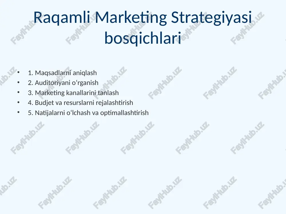 taqdimot raqamli marketing mavzusi asosida - Page 4