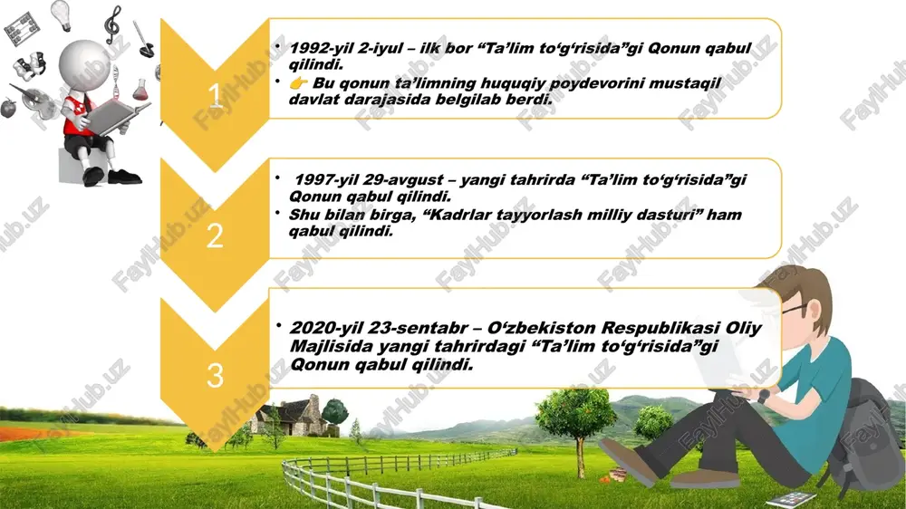 prezidenti shavkat mirziyoyev o‘qituvchi va murabbiylarni «sizlar dunyodagi eng bebaho boylik va boqiy merosni yaratish, uni xalqimizga, unib-o‘sib kelayotgan yosh avlodimizga bezavol yetkazish yo‘lida chinakam fidoyilik ko‘rsatib mehnat qilayotgan ulug‘ insonlarsiz. bu ulkan boylik — aql-zakovat va ilm, bu o‘lmas meros — yaxshi tarbiyadir», — deb so’zlarida o’qituvchilarni ezozlaydilar. pedagog olim komil zaripov o'qituvchining kasbiy mahorati mazmun va mohiyatini “ilg'or o'qituvchi”, “ijodkor o'qituvchi”, “novator o'qituvchi” timsolida asoslaydi va shunday ta’riflaydi: “ilg'or o'qituvchi” avvalo boshqa o'qituvchilarga qaraganda o'z ishiga mas’uliyat bilan qaraydi. shu sohadagi ijobiy tajribalarni o'rganib, o'z darslarida, ta’lim muassasasidan va guruhdan tashqari tarbiyaviy tadbirlarda qo'llaydi. shu orqali u ta’lim va tarbiya sohasida muayyan yutuqlami qo'lga kiritadi “ijodkor o'qituvchi”da ham “ilg'or o‘qituvchi”dagi xususiyatlar bo'lishi mumkin. ularning jiddiy farqi shundaki, ilg'or o'qituvchi mavjud manbalami o'rganib, shular asosida ta’lim - tarbiya bo'yicha muayyan ishlarni amalga oshirsa, ijodkor o’qituvchi bor manbalarga tanqidiy ko‘z bilan qaraydi. ko'p hollarda mavjud metodik yo‘l - yo'riqlarga o‘z …