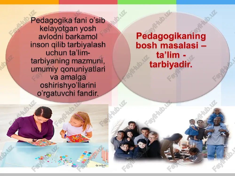 yagona yillik reja va dasturga ! ko‘ra turg‘un dars jadvali bo‘yicha tashkil etiladigan jarayon bu pedagogikada sinf-dars tizimidir. i boshlangich ta’lim pedagogikaning milliy < a as asosi bu- ta lim masalalarini millatning milliy \| ) &; merosi bilan umumbashariy gadriyatlar bilan ww bog lagan holda amalga oshirish. ta’lim tarbiya ma’lumot o'zbekiston respublikasi prezidentining "ta'lim jarayoniga va o'qituvchilar malakasini oshirishga zamonaviy axborot texnologiyalarini joriy etish to'g'risida" gi qarori 2005 yil 28 sentyabr qabul qilingan. o‘rgatish, —_ o'rganish, o'qitish, ta’lim, bilim, ko'nikma, malaka, kompetensiya, maqsad, mazmun, tashkil etish, shakl, metod, vosita, natija bu didaktikaning asosiy kategoriyal o'quv jarayonining predmetli qo'llab- quvvatlanishi, yangi materialni o'zlashtirish jarayonida o'qituvchi va o'quvchilar tomonidan foydalaniladigan obyekt vosita boshlang’ich ta’lim pedagogikasi \ psixologiya \ fiziologiya \ pedagogik mahorat | | é } i i i \ 4 4 \ =