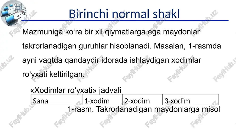 normallashtirish. normalformalar - Page 4