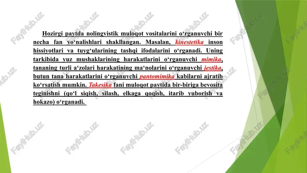 cha a’zosi tomonidan adabiy tit-qo'llanishining majburiyligi. adabiy til me‘yorlariga hammaning barobar rioya qilinishi_ umummajburiylikdir. °® kodifikatsiya- til me’yoriarining ilmiy tasnifi bo‘lib, amalga oshirilgan ish, lug’at, qo‘llanma va darsliklarda qayd qilinadi. ® og’zaki_va yozma shakining mavjudligi-sheva va lahjadan’ fargli ravishda adabiy til og’zaki shakidan tashqari yozma shakiga ham ‘egadir. ° ko’p wazzifalilik- adabiy til istalgan faoliyat sohasining kommunikativ ehtiyojlarini qondirishga qodir. © uslubiylik- adabiy til tarmoqiangan vazifaviy uslublarga ega bo'ladi. me’yor me’ yor-so'zning mavjud bo'lgan ma‘nosi, fonetik tuzilishi s.l.ojegov fikricha, ‘me’ yor-bu ijtimoiy jarayonda birga mavjud bo'lgan, bor bo'lgan, yangi paydo bo'lgan yokio’tmishning kam ishlatiladigan til unsurlarini (lug’aviy, talaffuz, morfologik, sintaktik) tanlashning natijasi sifatida shakllangan, jamiyatga xizmat giladigan foydalitil vositalari yig’indisidir, keng ma’noda bu unsurlarni baholashdir’. adabiy me yor 0°z holicha shakllanadi. uning shakllanish va taraqgiyotiga tilning tarkibiga kiruychi \ahia, shevalar turlicha hissa qo’ shadilar. qaysi hududda savdo, fan madaniyat taraqqiy etgan bo'lsa, me'yorga ham osha hududdagi shevalarning ulushi ko’ prog …