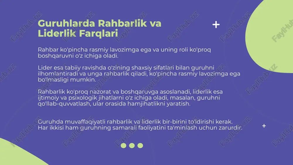 guruhlarda rahbarlik va liderlik - Page 4