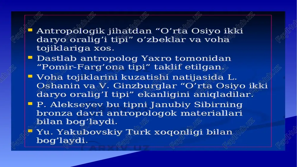 ikki daryo oralig’l tipi” ekanligini anigladilar. = p. alekseyev bu tipni janubiy sibirning bronza davri antropologok materiallari bilan bog'laydi. "yu. yakubovskiy turk xogonligi bilan bog’laydi. fors tilidagi manbalar s ss suvaynly “tari sabonkshoy” maseay = “hudud ute ‘muborak shoh” iam" ‘sharafidain ali narshaxi ! ancora or qd, eat | seatornprpi fee ig cimografiyasige oid manba va adabiyotlar <ivanon ya ini nanbala ‘oy mana | (rn air aa q i —— /docprops/thumbnail.jpeg