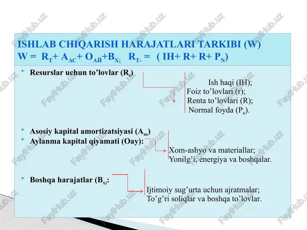 mf oleobject4.bin image10.emf oleobject5.bin image11.emf oleobject6.bin image12.emf oleobject7.bin oleobject8.bin image13.emf oleobject9.bin image14.emf oleobject10.bin image15.jpeg image16.png image17.emf oleobject11.bin image18.emf image19.jpeg oleobject12.bin image1.jpeg c camaprawa, tepwes ishlab chigarish harajatlari muomala harajatlari sohasiga tashai harajatlar umumiy harajatlari jalb etish manbaiga ko'ra ichki harajatlari ish/ch (q) (hajm) tfc afc (tfc/q) tvc avc (tvc/q) tc (tfc+tvc) ac (tc/q) mc (δtc/δq) 0 12 – 0 – 12 – 10 1 12 12 10 10 22 22 6 2 12 6 16 8 28 14 5 3 12 4 21 7 33 11 7 4 12 3 28 7 40 10 12 5 12 2.4 40 8 52 10.4 20 6 12 2 60 10 72 12 31 7 12 1.7 91 13 103 14.7 ish/ch (q) (hajm) tfc afc (tfc/q) tvc avc (tvc/q) tc (tfc+tvc) ac (tc/q) mc (δtc/δq) 0 12 – 0 – 12 – 10 1 12 12 10 10 22 22 6 2 …