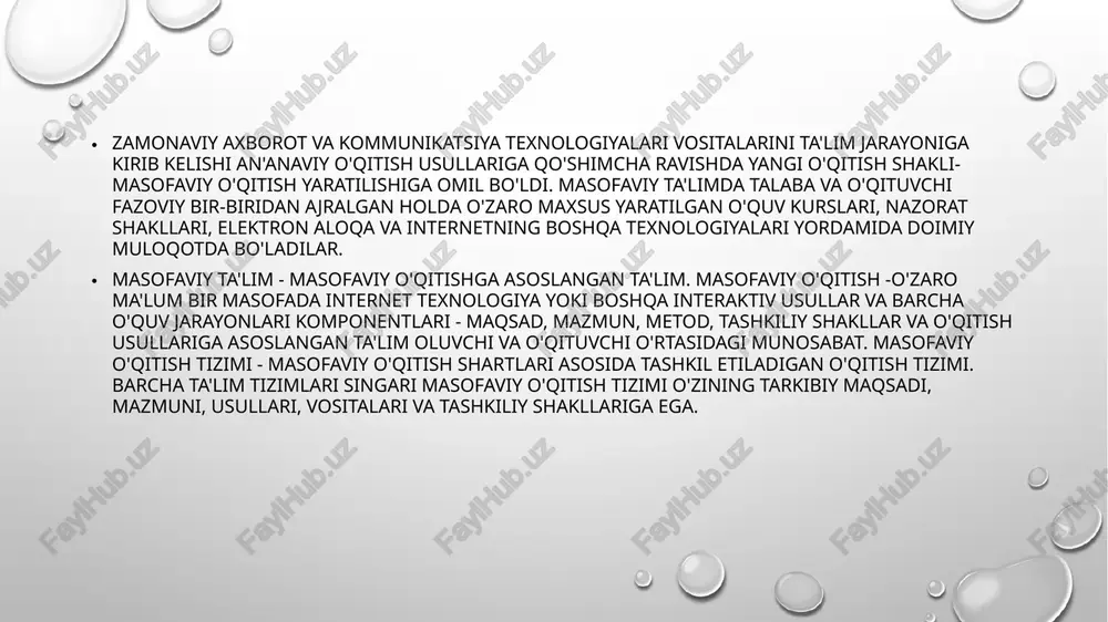a intenet mavjud. - global to‘rda eng ko‘p foydalaniladigan til – ingliz tili. barcha veb-saytlarning 50 foizi, ma’lumotlarni ingliz tilida taqdim etadi. shunisi e’tiborga loyiqki, ingliz tilidan keyingi o‘rinda rus tili turadi. - texnik qurilmalar o‘rtasida o‘zaro yozishmalar uchun mo‘ljallangan dastlabki aloqa 1960 yilda kashf etilgan. lekin mazkur aloqa (global internetning “otasi”) faqatgina aqsh xavfsizlik xizmati tomonidan qo‘llanilgan. - youtube tarmog‘iga yuklangan barcha videoroliklarni umr davomida ko‘rib chiqishning iloji yo‘q. - qiziqarli ma’lumot: yer yuzidagi insonlar orasidan “internet kalitini” saqlash uchun 7 kishi tanlab olingan. “internet kaliti” – bu internetni qayta ishga tushirish uchun mo‘ljallangan, maxsus shifr kiritilgan elektron kartalar. internet — dunyo bo'ylab joylashgan va yagona tarmoqqa birlashtirilgan minglab kompyuter tarmoqlarining majmuidir. internetda axborot almashish standart qoidalar asosida amalga oshiriladi. internetdagi ma'lumotlarni uzatish qoidalari protokollar (masalan, tcp/ip —transmisson control protokol/internet protokol) deb ataladi.tcp/ip protokolining axborotni uzatish usuli quyidagicha: tcp protokoli axborotni paketlarga ajratadi; ip protokoli orqali barcha paketlar qabul …