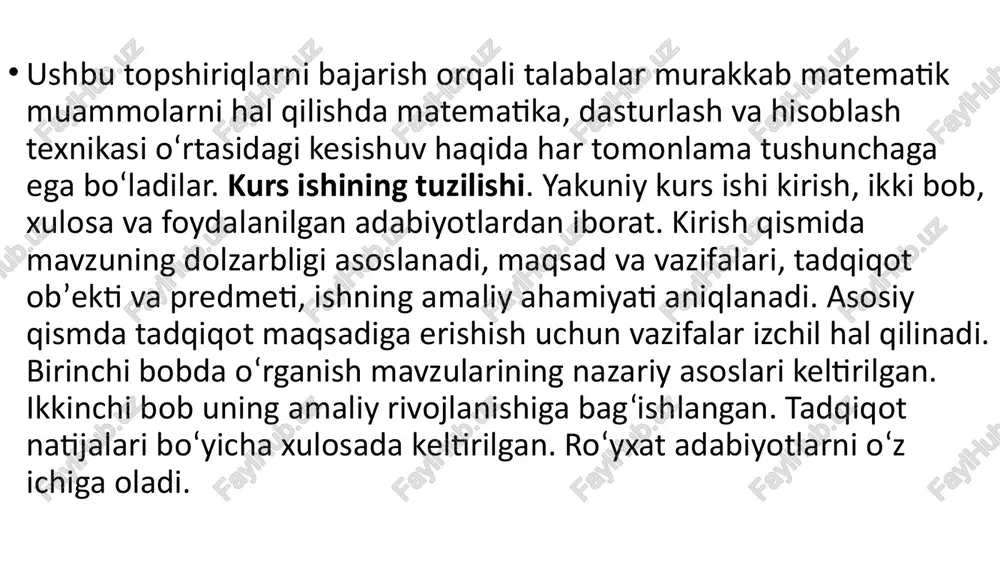 ushbu oraliqdagi har bir vektor berilgan chap vektorlarning chiziqli birikmasi sifatida aynan bitta ifodaga ega bo‘lsa, har qanday yechim yagona hisoblanadi. har qanday holatda, oraliq aniq bir ifodani kafolatlaydigan chiziqli mustaqil vektorlar asosiga ega; va bu asosdagi vektorlar soni (uning o‘lchami ) m yoki n dan katta bo‘lishi mumkin emas, lekin u kichikroq bo‘lishi mumkin. bu juda muhim, chunki agar bizda m mustaqil vektor bo‘lsa, yechim o‘ng tomondan qat'iy nazar kafolatlanadi, aks holda kafolatlanmaydi x - y = -1 va 3 x + y = 9 tenglamalar uchun yechim to‘plami yagona nuqta (2, 3). chiziqli sistemaning yechimi x 1, x 2,..., x n o‘zgaruvchilarga tenglamalarning har biri qanoatlantiriladigan qiymatlarni berishdir. barcha mumkin bo‘lgan yechimlar to‘plamiga yechimlar to‘plami deyiladi. chiziqli tizim uchta mumkin bo‘lgan usullardan birida harakat qilishi mumkin: tizimda cheksiz ko‘p echimlar mavjud. tizim o‘ziga xos yechimga ega. tizimda hech qanday yechim yo‘q. ikki o‘zgaruvchini ( x va y ) …