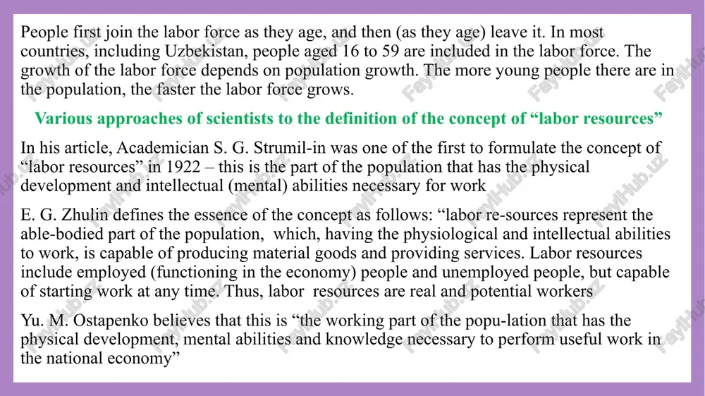 urces people use to produce goods and services. ulea we land labor includes any natural resource. the effort that humans contribute. capital entrepreneurship includes machinery, tools combines land, labor and capital and buildings inne ways elsis = — ) ss labor gs 8 productivity ; ss | bs. small business mid s|7ebteompany i —) ompany | lcarge conbnae tow’ /docprops/thumbnail.jpeg labor resources and labor productivity or.