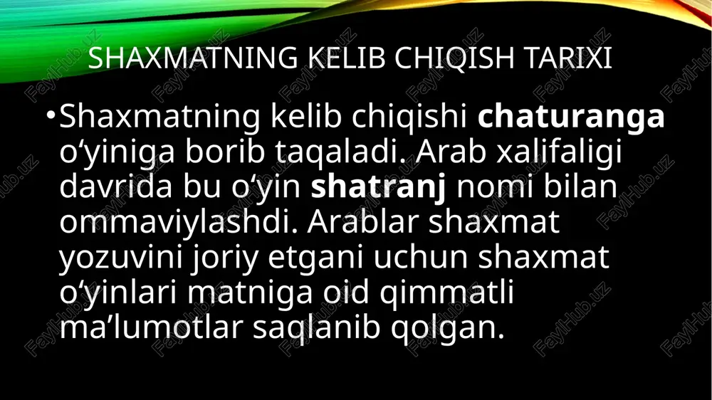 shaxmat odobi qoidalari bilan tanishib olish kerak. birinchi qoida. o‘yin paytida hech kim bilan gaplashilmaydi va maslahatlashilmaydi. tinchlik va tartib saqlang. ikkinchi qoida. avval puxta o‘ylab olish va faqat shundan keyin yurish kerak. uchinchi qoida. sipohni qo‘l bilan ushladingmi o‘sha bilan yuriladi. mabodo zarba ostida turgan raqib sipohiga tegsang, bu foydalimi yoki yo‘qmi, uni albatta olish kerak. to'rtinchi qoida. sipohni qo‘vding, qo‘lingni olding bo’ldi yurishni bajarding. yurishlarni o‘zgartirish mumkin emas. beshinchi qoida. yaxshi turmagan sipohni to‘g‘ri qo'yish kerak bo‘lsa, «to‘g‘rilayman» deb, raqibni oldindan ogohlantiriladi. shaxmat partiyasining uch bosqichi debyut o‘yin boshlanishi. debyut — bu dastlabki 8—15 yurishlardan iborat. debyutning asosiy vazifasi kuchlarni tezlik bilan jamlash. o‘z sipohlarini jangga olib chiqish hisoblanadi. debyut ko‘p jihatdan keyingi kurashlar xususiyatini belgilab beradi, bunda kuchlarni rivojlantirish maqsadga muvofiq. debyut qonunlari debyutning birinchi qonuni shunday: jangga iloji boricha ko’p sipohlarni olib chiq, ya’ni o‘z sipohlaringni yaxshi joylashtir. bir sipoh bilan bir necha bor yurma, chetdagi …