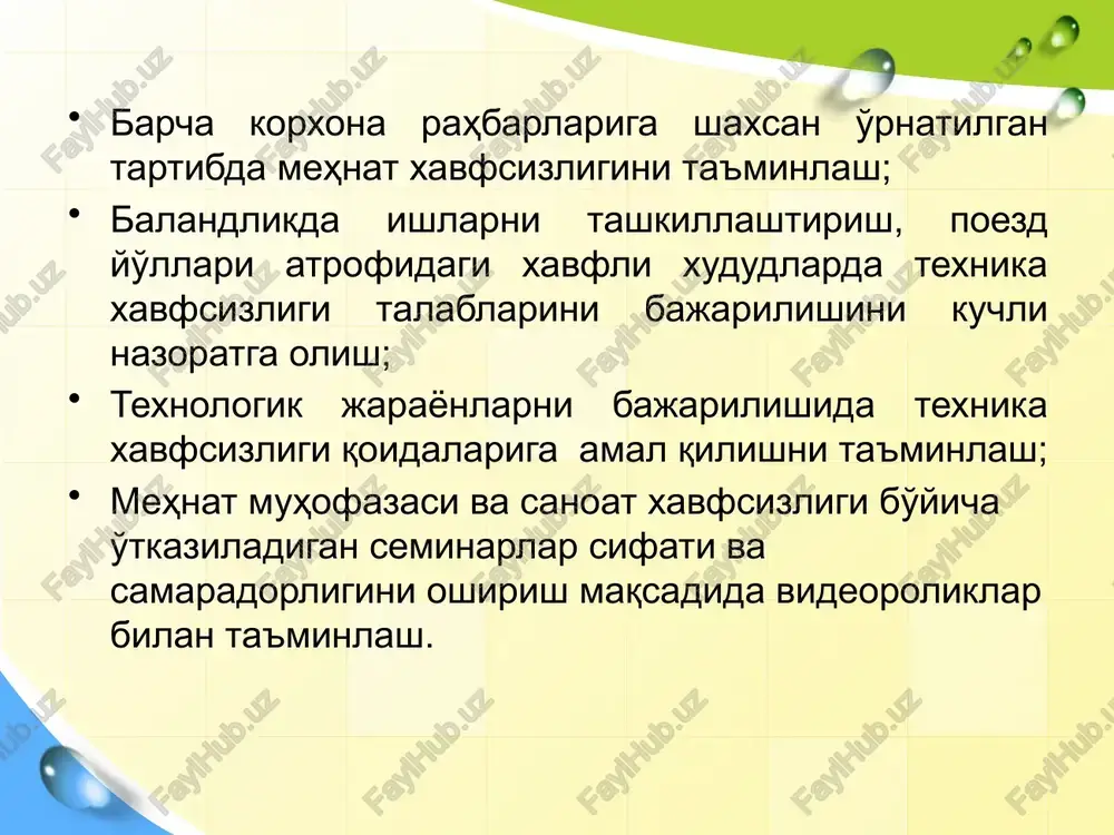 exnika xavfsizligi bo'limi boshlig'i – 1 kishi mtu va mtunning mehnat muhofazasi va texnika xavfsizligi muhandisi – 1 kishi sanoat xavfsizligi muhandisi – 1 kishi qo'ng'irot mtuning mehnat muhofazasi va texnika xavfsizligi bo'limi boshlig'i – 1 kishi mtu va mtunning mehnat muhofazasi va texnika xavfsizligi muhandisi – 1 kishi sanoat xavfsizligi muhandisi – 1 kishi buxoro mtuning mehnat muhofazasi va texnika xavfsizligi bo'limi boshlig'i – 1 kishi mtu va mtunning mehnat muhofazasi va texnika xavfsizligi muhandisi – 2 kishi sanoat xavfsizligi muhandisi – 1 kishi qarshi mtuning mehnat muhofazasi va texnika xavfsizligi bo'limi boshlig'i – 1 kishi mtu va mtunning mehnat muhofazasi va texnika xavfsizligi muhandisi – 1 kishi sanoat xavfsizligi muhandisi – 1 kishi termiz mtuning mehnat muhofazasi va texnika xavfsizligi bo'limi boshlig'i – 1 kishi mtu va mtunning mehnat muhofazasi va texnika xavfsizligi muhandisi – 1 kishi sanoat xavfsizligi muhandisi – 1 kishi qo'qon mtu 37stantsiya 9 korxona …