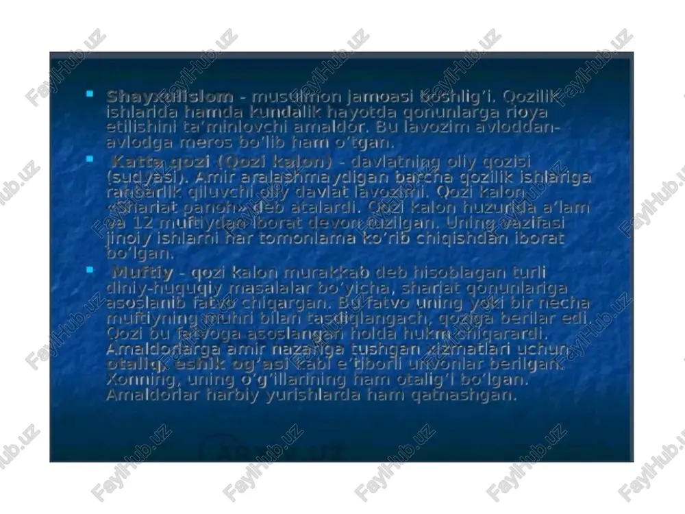 buxoro amirligida saroyun vonlari va mansablari - Page 4