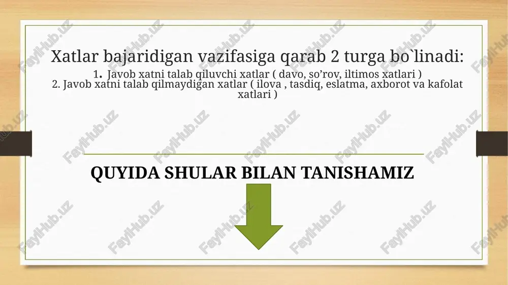 qismlari: 1. xat oluvchi tashkilot va mansabdor shaxsning nomi 2. matn 3. ilova (zarur bo‘lgan hollarda) uchinchi shaxs tilida ifodalansa, rasmiy tusga ega bo‘ladi. ilova xati. hisobotda odatda ilova xati (letter of transmittal) mavjud bo‘lib, u mijozga hisobot bilan birga taqdim etiladi va unda ushbu loyihaning olingan natijalar bilan bog‘liq bo‘lmagan qisqacha yakuni keltiriladi. xatda, shuningdek, mijoz tomonidan olingan ma’lumotlarni amalga oshirish yoki kelgusida amalga oshirish lozim bo‘lgan tadqiqot kabi keyingi zaruriy harakatlar ko‘rsatilishi lozim. ruxsat beruvchi, vakolat beruvchi xat (letter of authorization). ushbu hujjat mijoz tomonidan tadqiqotchiga loyiha bo‘yicha ishlar boshlanmasidan oldin jo‘natiladi. bu xat tadqiqotchiga loyiha bo‘yicha ishlarni bajarish vakolatini beradi hamda bajarilishi lozim bo‘lgan ishlar hajmi va shartlarini ko‘rsatadi. ko‘pincha ilova xatida vakolat beruvchi xatga havola qilinadi. biroq ba’zida hisobotga ruxsat beruvchi xatning nusxasini kiritish zarur bo‘ladi. ilova xati 📄 — bu katta hajmga ega boʻlmagan hujjat boʻlib, unda siz erishgan yutuqlaringiz, sifatlaringiz haqida maʼlumot berishingiz va …