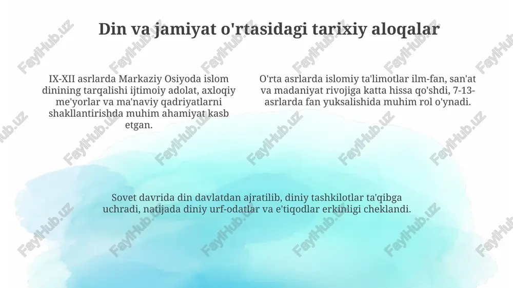 ko'rish, ta'lim va daromad ko'rsatkichlari asosida mamlakatlarning taraqqiyot darajasini baholash uchun ishlatiladigan kompleks o'lchovdir. ijtimoiy taraqqiyot - jamiyatning sifat jihatidan yangilanishi, uning moddiy va ma'naviy boyliklari oshishi, 19-20-asrlarda fan yutuqlari bilan bog'liq jarayondir. taraqqiyot o'lchovlari iqtisodiy o'sish (yaim per capita), ta'lim darajasi (savodxonlik ko'rsatkichi), sog'liqni saqlash (o'rtacha umr ko'rish) va siyosiy barqarorlikni o'z ichiga oladi. milliy dinlar va ijtimoiy adolat ba'zi milliy dinlar tarixan zulmga qarshi chiqqan va ijtimoiy adolat uchun kurashgan, masalan, 1960-yillarda fuqarolik huquqlari harakatlarida 70% ishtirok etgan. ko'pgina milliy dinlarning ta'limotlari adolatli jamiyatni targ'ib qiladi, qonun ustuvorligini ta'minlaydi va korruptsiyaga qarshi kurashadi, bu esa iqtisodiy o'sishga 20% hissa qo'shadi. milliy dinlar ko'pincha ijtimoiy adolatni qo'llab-quvvatlaydi, zakot kabi xayriya amaliyotlari orqali kambag'allarga yordam beradi, bu esa tengsizlikni kamaytirishga qaratilgan 2.5% soliqdir. milliy dinlarning tinchlikparvarlik va murosaga chaqiruvchi xususiyatlari ko'pgina milliy dinlarning asosiy ta'limotlarida zo'ravonlikni qoralash va kechirimlilikni targ'ib qilish, adolatli jamiyat barpo etishning 80% kafolati mavjud. milliy dinlar …