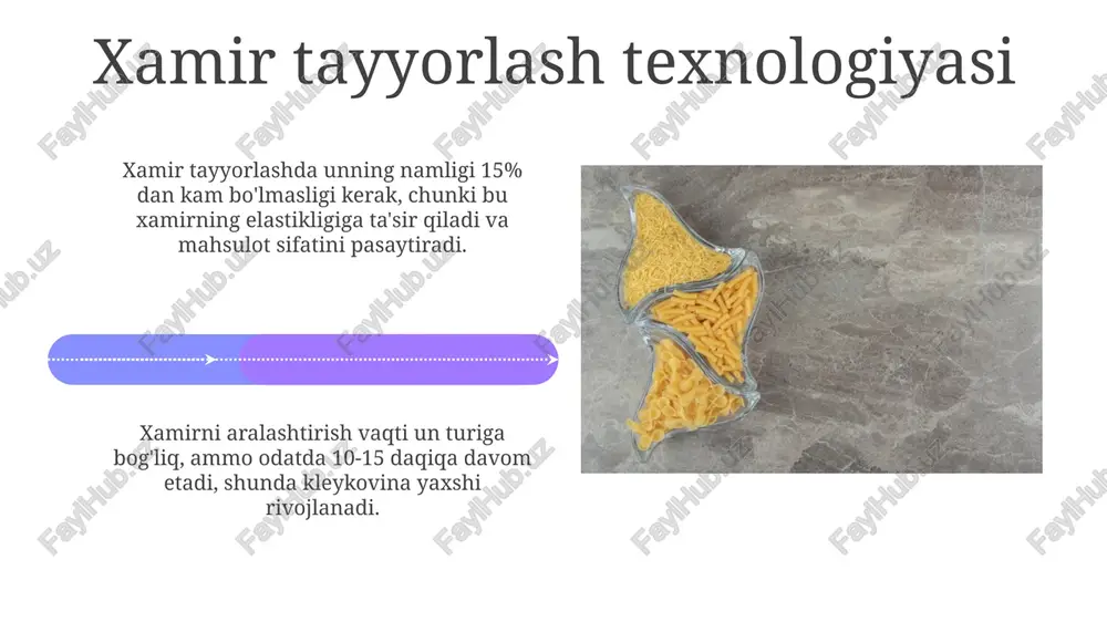 vutish usullari va ularning ta'siri suv hammomida sovutish (taxminan 4°c) sekinroq bo'lib, energiya tejamkorligi yuqori, lekin qisqa muddatli saqlash uchun mos, mahsulot buzilish ehtimolini oshiradi. sovutish tezligi mahsulot sifatiga ta'sir qiladi; tez sovutish (masalan, -20°c da blast freezing) muz kristallari hosil bo'lishini kamaytiradi va to'qimasini saqlaydi. yaroqlilik muddati tugashining belgilari makaronning yaroqlilik muddati tugashining birinchi belgisi xushbo'y hidning yo'qolishi yoki g'alati, chirigan hid paydo bo'lishidir, bu esa bakteriyalarning ko'payishini ko'rsatadi va iste'mol qilish uchun xavfli. quruq makaronning yaroqlilik muddati tugashida rangi o'zgarishi mumkin, masalan, xira tusga kirishi yoki unda mog'or dog'lari paydo bo'lishi mumkin, bu 100% uning buzilganligini anglatadi. e'tiboringiz uchun rahmat @taqdimot_robot image5.jpg image6.jpg image7.jpg image8.jpg image9.jpg image10.jpg image11.jpg image12.jpg image13.jpg image14.jpg image15.jpg image16.jpg image17.jpg image18.jpg image19.jpg image20.jpg image21.jpg image1.jpeg image2.jpeg image3.jpeg ld) sal, (wo a