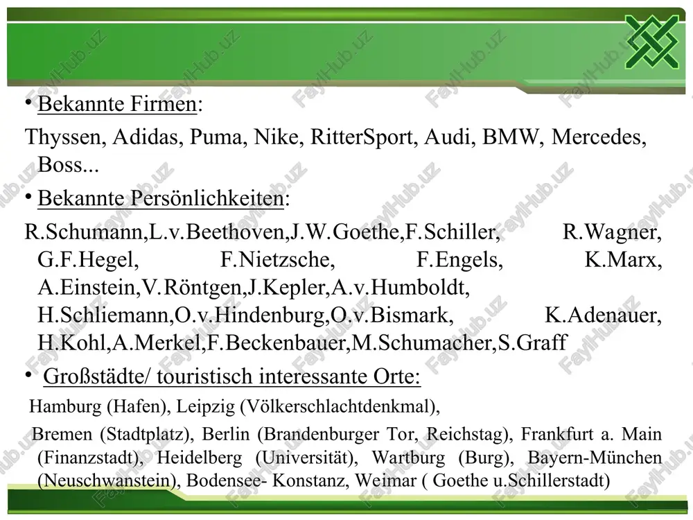 arische monarchie staatsoberhaupt : großherzog henri von nassau weilburg (heinrich i.) fläche : 2.586,4 km² nach malta das zweitkleinste mitglied der europäischen union einwohnerzahl: 525.000, davon 43,2 % ausländer autokennzeichen : l grenzen : an frankreich (im süden), an deutschland (im osten), belgien (im norden u. westen) währung : euro fürstentum liechtenstein amtsprache : deutsch hauptstadt : vaduz staatsform: konstitutionelle erbmonarchie staatsoberhaupt : fürst hans adam ii. von und zu liechtenstein, vertr. d. erbprinz alois von und zu liechtenstein einwohnerzahl : 36. 500 fläche: 160 km²(der kleinste der deutschsprachigen staaten) fürstenmonarchie ist mitglied der vereinten nationen (uno) und des europäischen wirtschaftsraums (ewr), andererseits nicht der europäischen union (eu) autokennzeichen : fl grenzen : an die schweiz (kanton st.gallen, graubünden), republik österreich (im osten) währung: schweizer franken/ rappen die größte stadt: schaan schloss vaduz