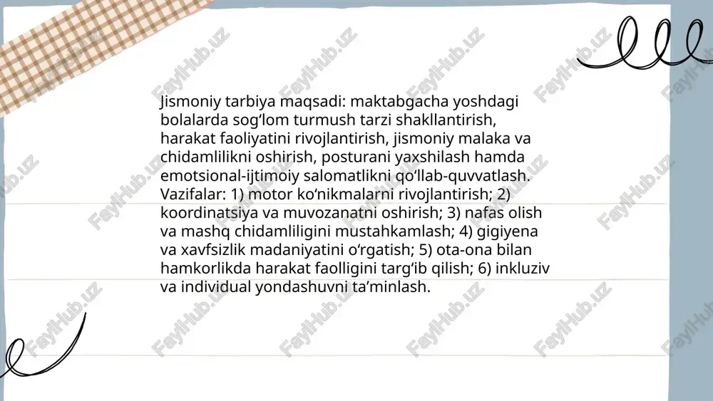 davlat ta'lim standartlarida ilk maktabgacha jismoniy tarbiya boʻlimining mazmuni - Page 4