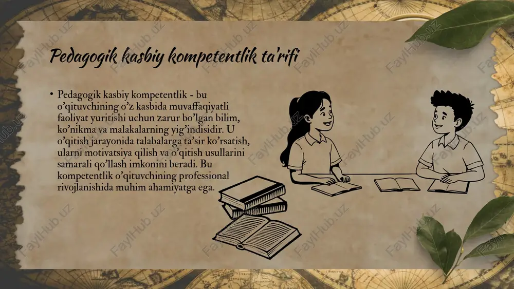 chilarning motivatsiyasini oshiradi va ularning bilim olish jarayonini yanada qiziqarli qiladi. kreativ pedagogik yondashuvlarning foydalari bundan tashqari, kreativ yondashuvlar o'quvchilarning jamoaviy ish qobiliyatlarini rivojlantirishga yordam beradi. o'quvchilar birgalikda ishlash orqali o'zaro fikr almashishadi va yangi g'oyalar ishlab chiqishadi. ta'lim jarayonida kompetentlik oshirish usullari va yondashuvlar kompetentlikni oshirishning asosiy usullari ta'lim jarayonida kompetentlikni oshirish uchun bir qator usullar mavjud. ushbu usullar o'quvchilarning kreativligini rivojlantirish, muammolarni hal qilish ko'nikmalarini oshirish va jamoaviy ishni rag'batlantirishga qaratilgan. o'qituvchilar innovatsion yondashuvlarni qo'llab, o'quvchilarning individual ehtiyojlariga moslashtirilgan ta'lim strategiyalarini ishlab chiqishlari lozim. yondashuvlar va metodlar ta'lim jarayonida kompetentlikni oshirish uchun interaktiv metodlar va innovatsion yondashuvlar muhim ahamiyatga ega. o'quvchilarga muammolarni hal qilish, kreativ fikrlash va jamoaviy ish ko'nikmalarini rivojlantirish imkoniyatlari beriladi. bu usullar o'quvchilarning o'zaro aloqalarini mustahkamlashga yordam beradi. kompetentlikni oshirishning ahamiyati o'qituvchilar innovatsion usullarni qo'llash orqali o'quvchilarning qiziqishini oshirishi va ularga o'z fikrlarini erkin ifoda etish imkoniyatini yaratishi muhimdir. kompetentlikni oshirish o'quvchilarning kelajakdagi muvaffaqiyatlari uchun …